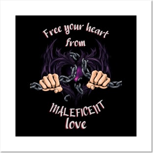 Free your heart from Maleficent love Posters and Art